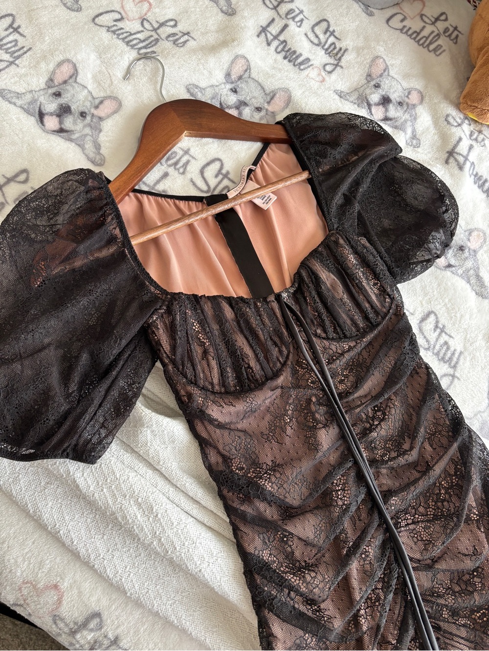 Victoria's Secret Black & Nude Slip Dress